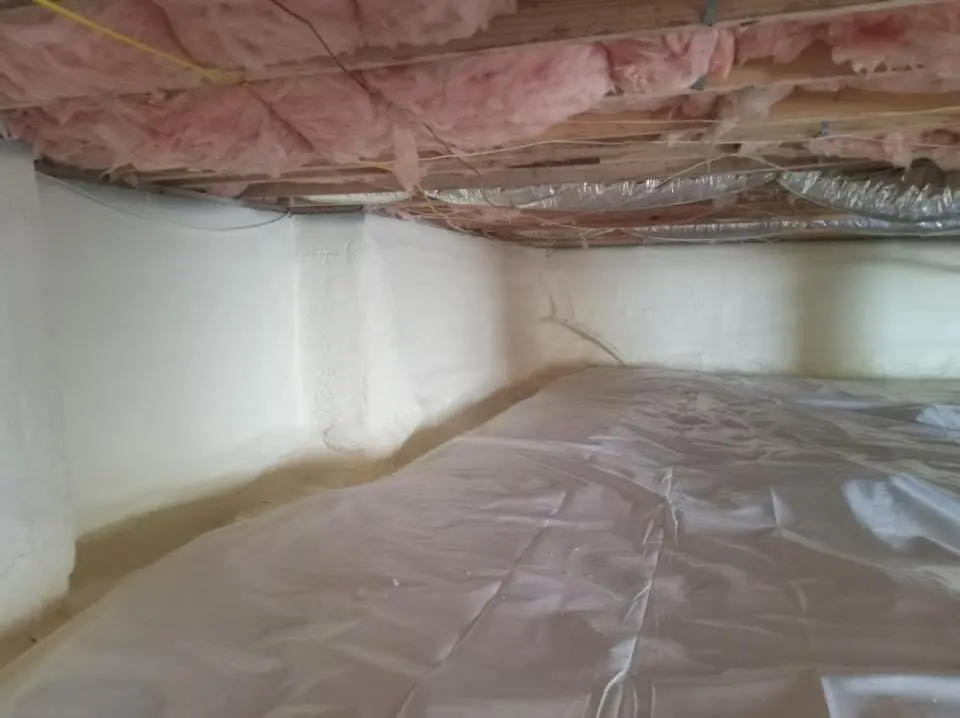 Crawl space encapsulation with closed-cell spray foam for Attic Insulation in Lincoln Park